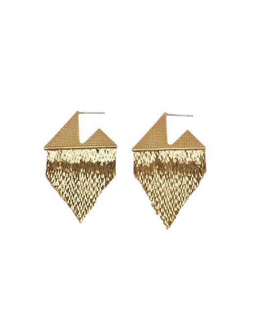 Miss Cecilia Metallic Vega Fringe Earrings