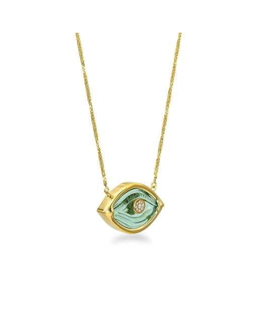 Myrto Katramadou Jewellery Metallic Aegean Eye – Amethyst Necklace