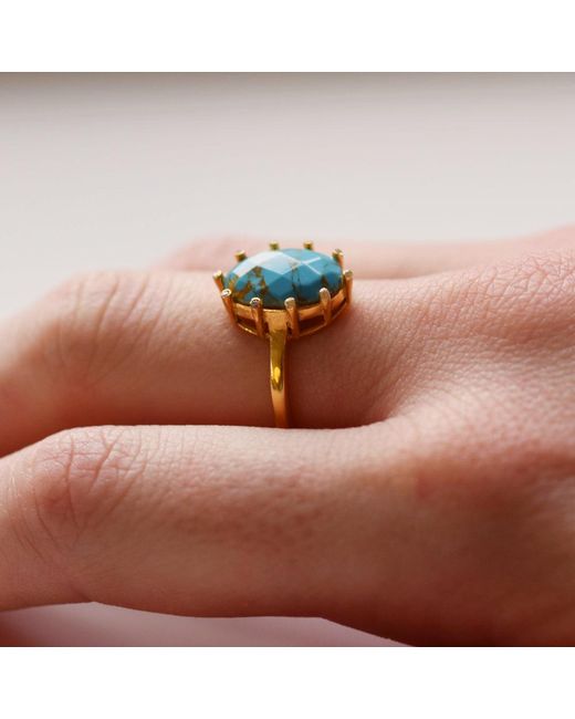 GEM BAZAAR Blue Crown Ring