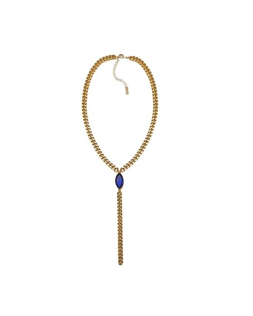 Adriana Pappas Designs Blue Marquise Lariat
