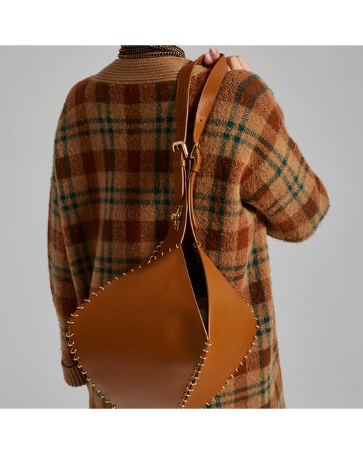 Danni Ro Brown Neutrals Virginia Rhombus Bag