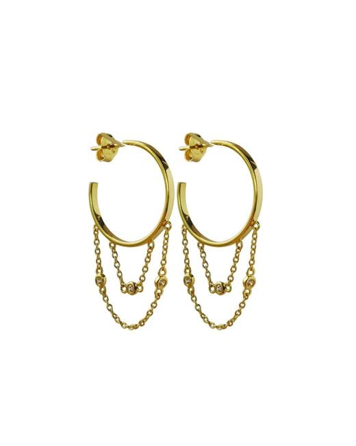 Areia Jewellery Metallic Elvira Chain Hoops