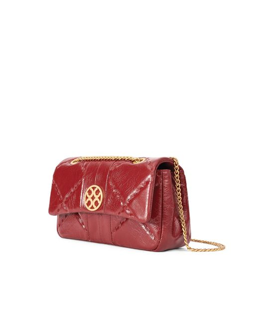 Orange Cube Red Mosaic Diamond Chain Bag