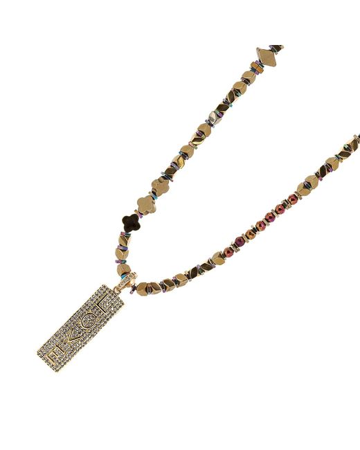 Ebru Jewelry Metallic Pave Diamond Love Necklace