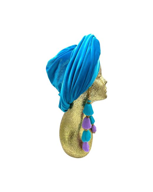 Julia Clancey Blue Azure Butterfly Dorado Turban