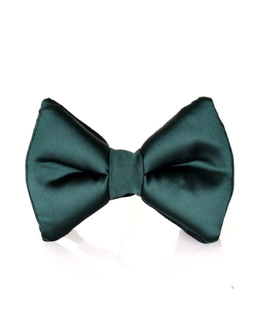 DAVID WEJ Green Silk Bow Tie for men