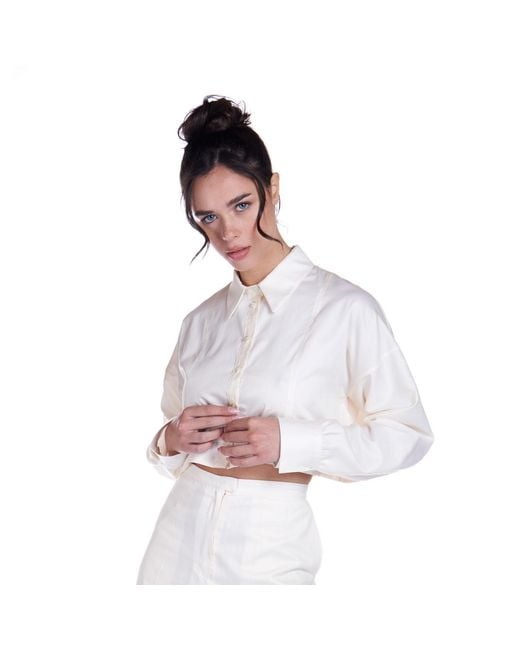 Sofia Tsereteli White Short Cotton Shirt