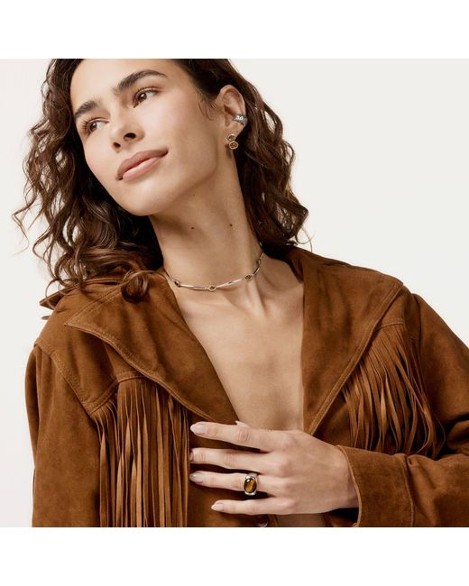 Stone Fruit Brown Peeled Ring