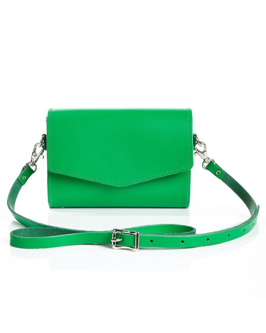 Zatchels Green Handmade Leather Clutch Bag