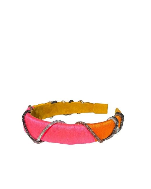Simitri Pink Papaya Pop Braided Headband