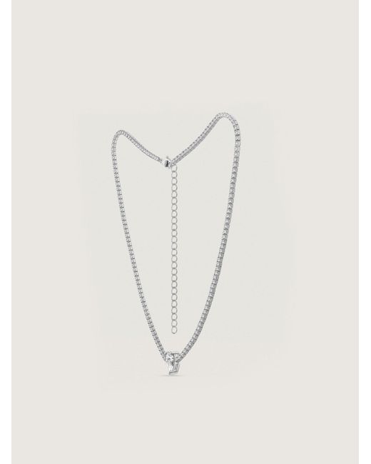 Diamonbliss Natural Marilyn Monroe Solo Pear Tennis Necklace