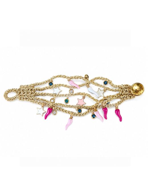 Hilo De Mar Metallic Layered Crochet Bracelet