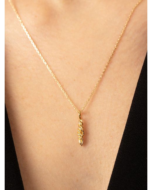 EVA REMENYI Metallic Twirl Necklace 14K