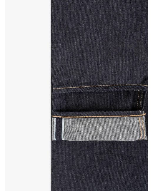 Din & Deen Blue Slim Fit Selvedge Denim Jeans Katana Collection for men