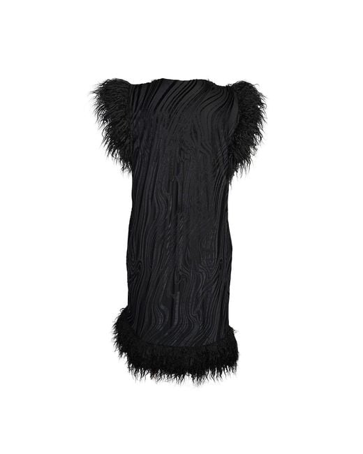 Jennafer Grace Black Zenobia Psyche Faux Fur Trim Vest