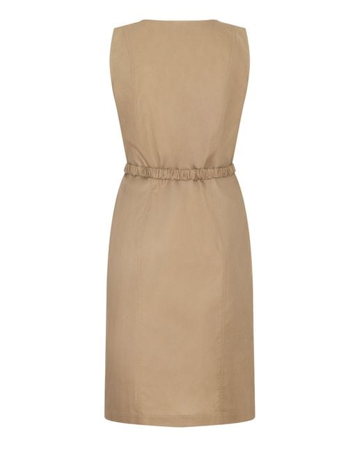 Gunda Hafner Ltd Natural Neutrals Cotton Sleeveless Dress With Belt