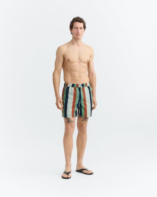 Thinking Mu Green Striped Swimsuit Liu for men