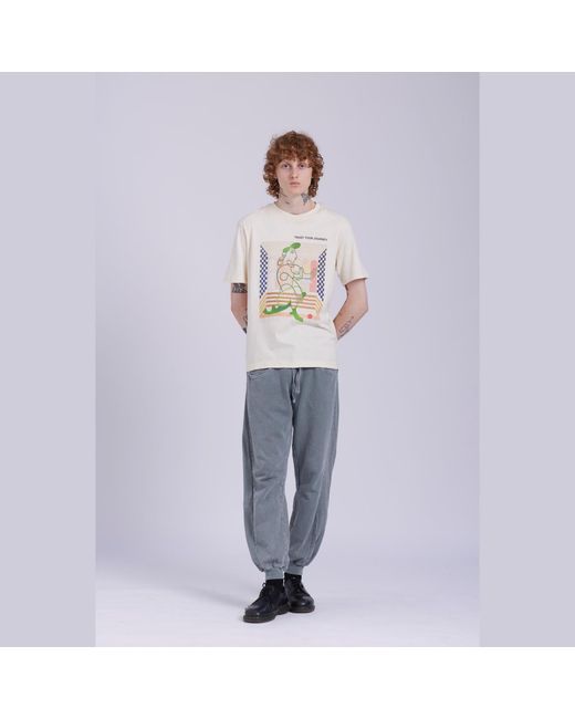 Boutique Kaotique White Neutrals Trust Your Journey 2 Organic Cotton T-Shirt