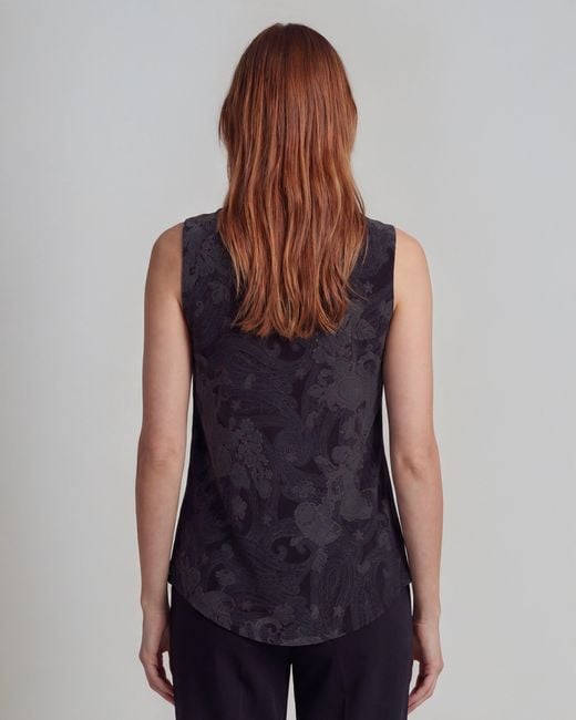 Lords of Harlech Blue Tina Paisley Explosion Muscle Tank
