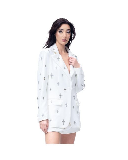 Vazaf White Saint Blazer