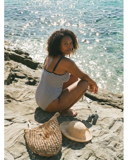 Aqva Swimwear Blue Stripes Macarella One-Piece Swimsuit