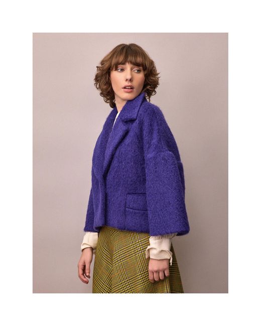 Amanda Thompson Couture Blue Edie Jacket Electric Mohair