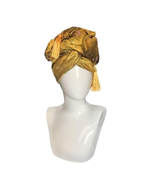 Romer Millinery Yellow Twisturban Turban