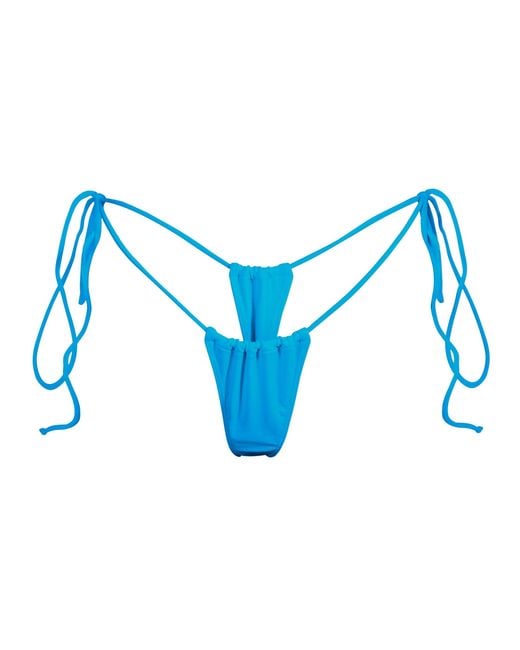Minimale Animale Blue Sanctuary Tassel Thong Bikini Bottom