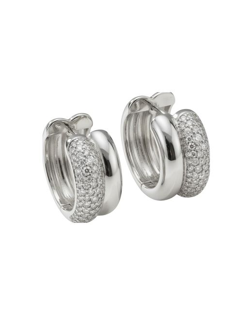 Native Gem White Double Donut Huggies- Sterling