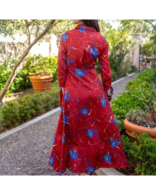 Jennafer Grace Red Coppertop Minaret Dress