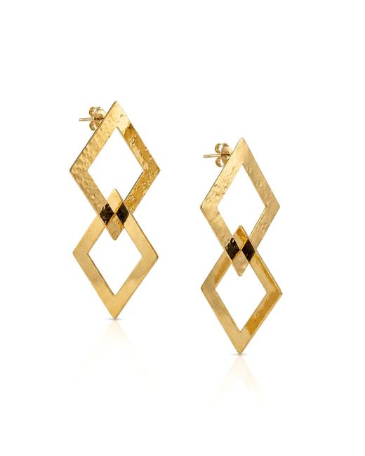Jaredjamin Metallic Asha Hammered Link Statement Earrings