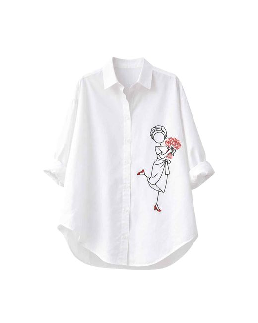 Xclamations UK White Flower Girl Shirt