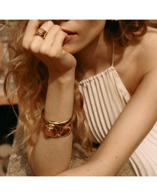 Retro Chic Metallic Dawn Light Bangle
