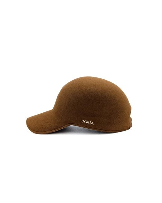 DORIA 1905 Men's Brown Wool Felt Baseball Cap
