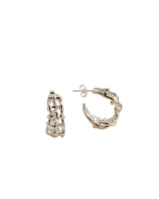 Posh Totty Designs Metallic Woven Hoop Earrings