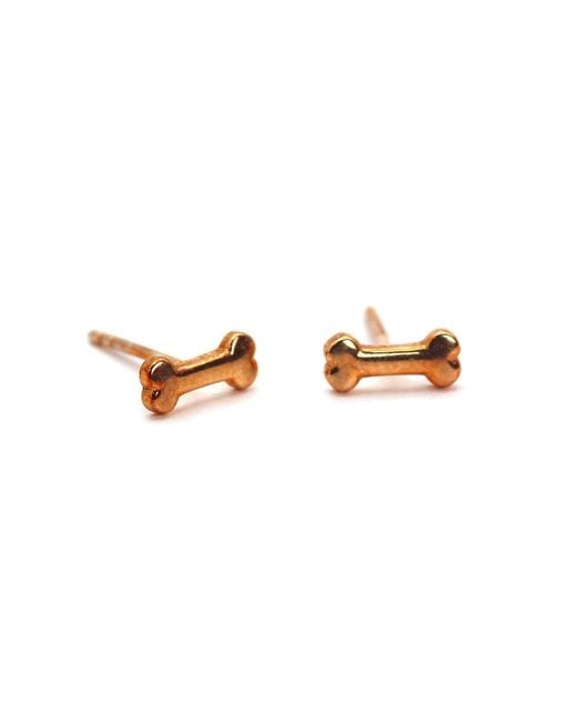 VicStoneNYC Fine Jewelry Metallic Dog Bone Vermeil Earrings
