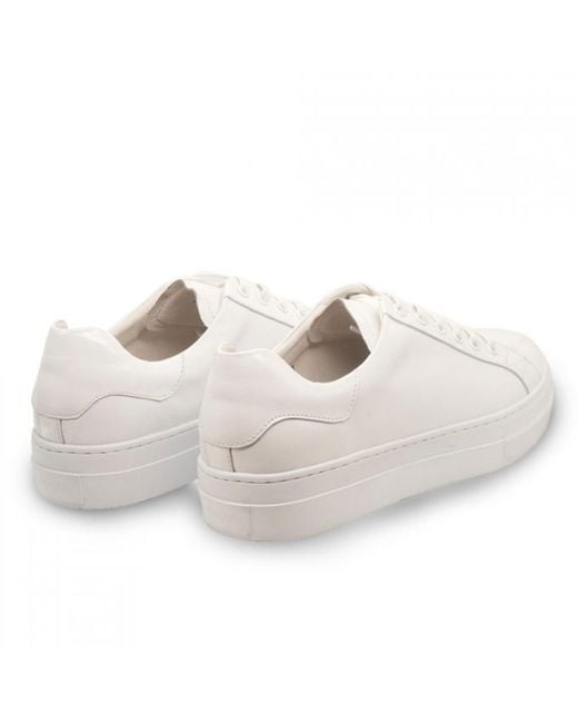DAVID WEJ White Leather Sneakers – for men