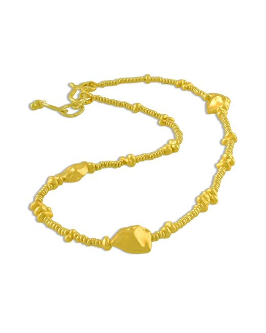 Arvino Yellow Molten nugget Station Necklace