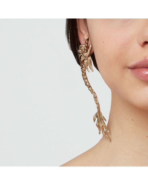 Zeworks Metallic Dragon Earrings