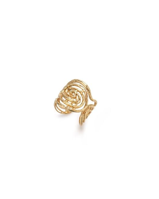 Retro Chic Metallic Eternal Spiral Small Ring