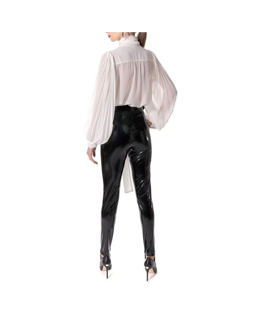 AGGI by HALEWSKI White Linda Muslin Blouse