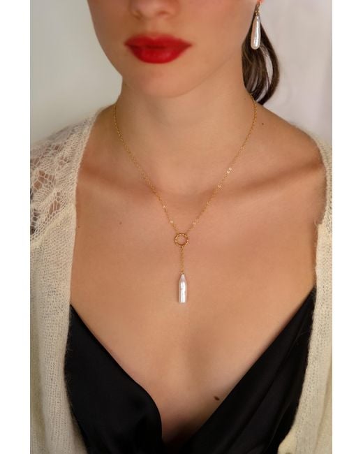 Katy Faye Metallic Gisèle Pearl Necklace