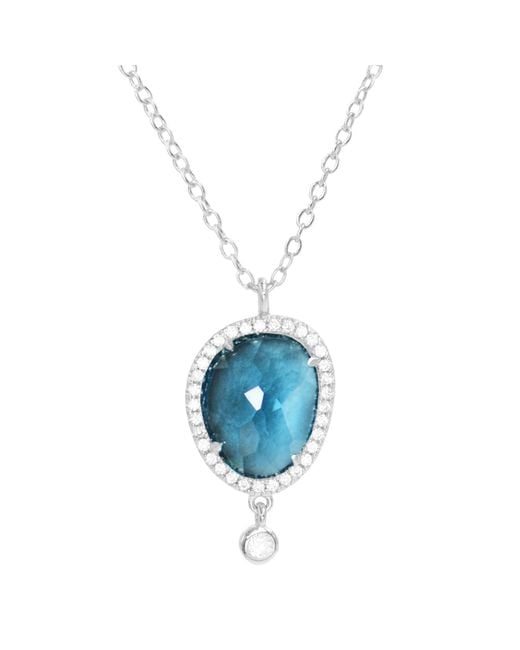 KAMARIA Pink Johari Lab Created Gemstone Necklace With Crystals