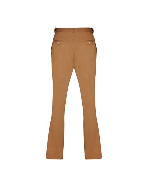 DAVID WEJ Brown Paco Loose Fit Chinos Trouser With Side Adjusters for men