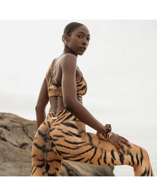 Befitnesslou Brown Legging Tiger Animal Print
