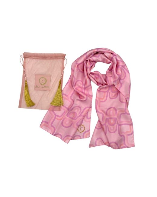 Julia Clancey Pink Lydy Fondant Silk Scarf