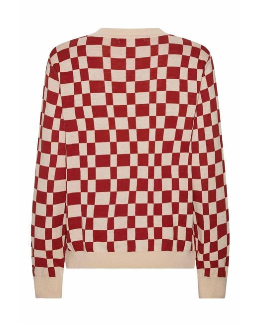 GROBUND Red Frida Knitted Blouse