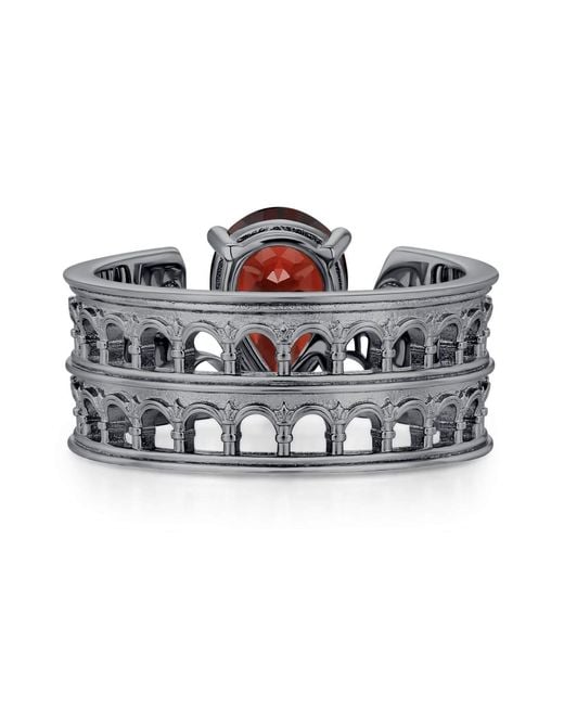 Azura Jewelry New York Metallic Blood Oath Colosseum Ring Vermeil