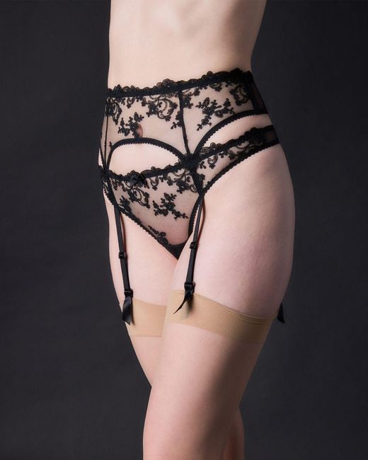 Journelle Black Cristiana Suspender Belt Noir