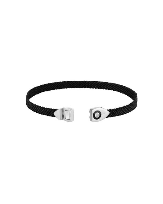 Karma and Luck Black Opulent Security Evil Eye String Bracelet for men